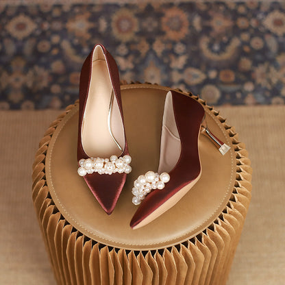 Elegant Elizabeth Ainsley Rhinestone Wedding Heels