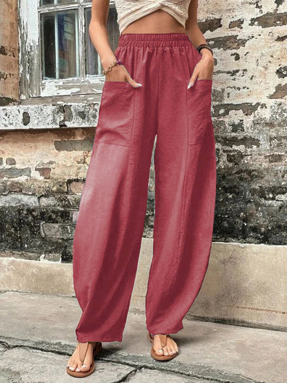 Relaxed Fit Elizabeth Ainsley Harem Pants with Pockets