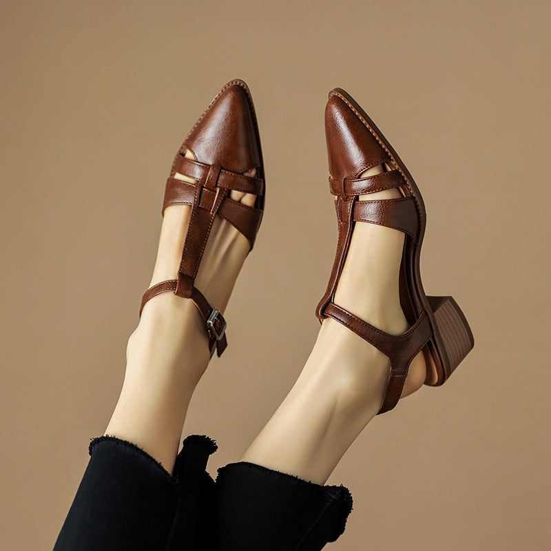 Retro Roman Closed Toe Sandals by Elizabeth Ainsley