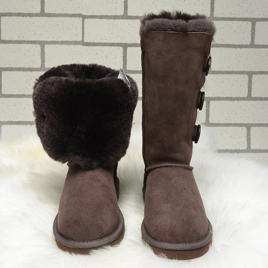 Marlena | Orthopedic Buttoned Foldable Fur Winter Boots