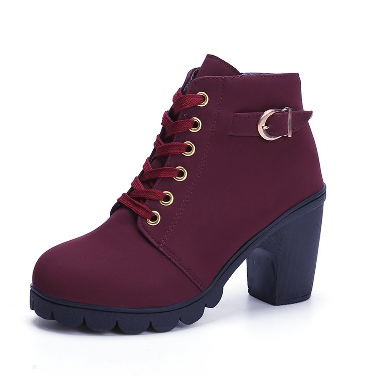 Maya | StrideElegance Orthopedic Block-Heel Ankle Boots