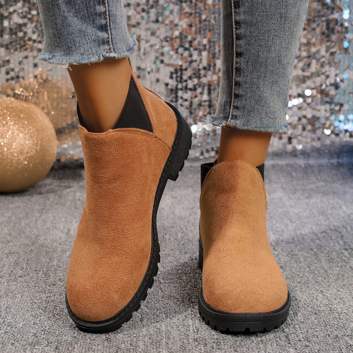 Elizabeth Ainsley Women's Chunky Heel Martin Boots