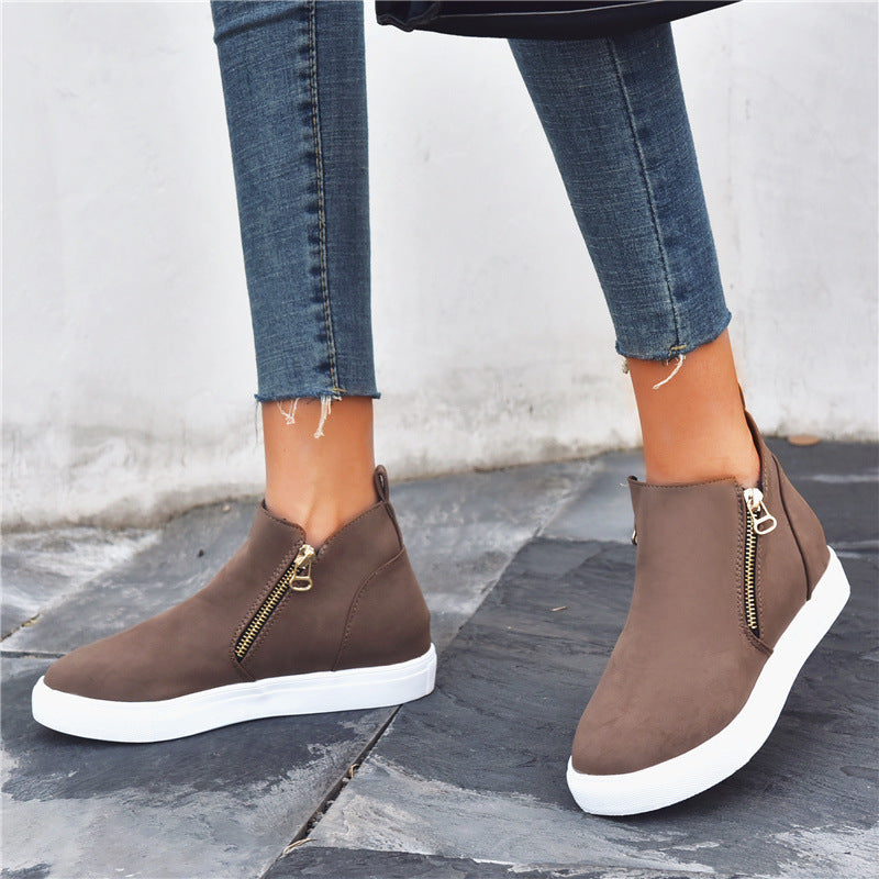 Chic Suede Round Toe Flats by Elizabeth Ainsley