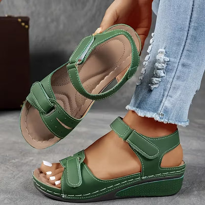 Comfort Wedge Elizabeth Ainsley Perfect-Fit Strap Sandals