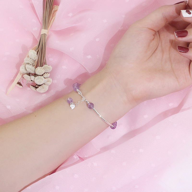 Beaded Chain Bracelet with Natural Stone Detail