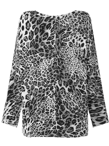 Leopard Print V-Neck Top by Elizabeth Ainsley