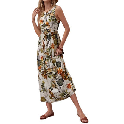 Floral A-Line Cotton Dress by Elizabeth Ainsley