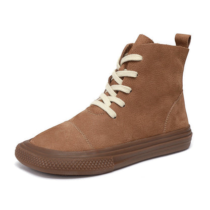 Elizabeth Ainsley Cowhide Casual Shoes - Square Toe Comfort
