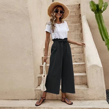 Pinterest-Inspired Elizabeth Ainsley Linen Wide Leg Pants