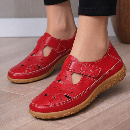 Hollowed Comfort Flat Sandals by Elizabeth Ainsley