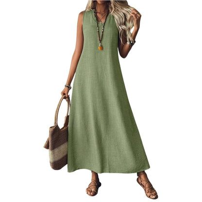 Chic Hemp Sleeveless Dress Elizabeth Ainsley
