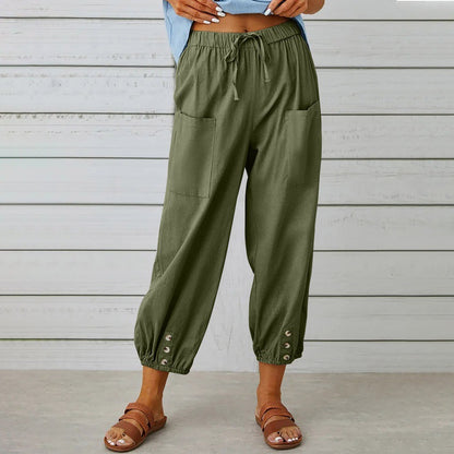 Relaxed Cotton Linen Pants Elizabeth Ainsley