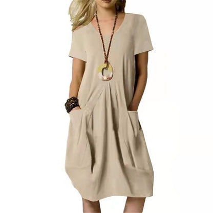 Effortless Cotton Linen Dress Elizabeth Ainsley