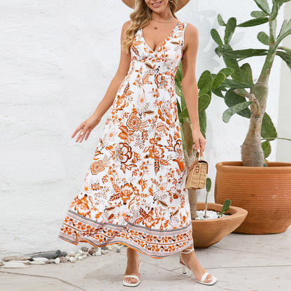 Floral V-Neck Maxi Dress by Elizabeth Ainsley