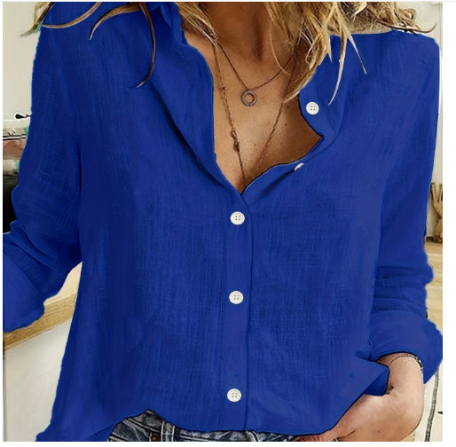 Relaxed Fit Elizabeth Ainsley Lapel Cardigan Blouse