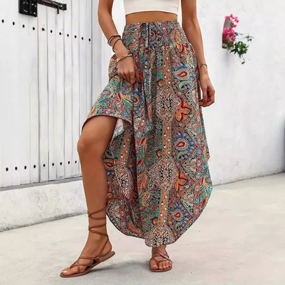 Boho Floral Elizabeth Ainsley A-Line Skirt