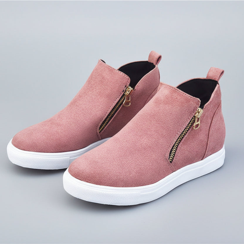 Chic Suede Round Toe Flats by Elizabeth Ainsley