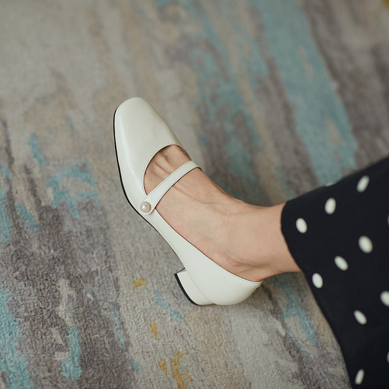 Vintage Mary Jane Thick Heel by Elizabeth Ainsley