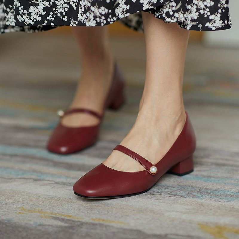 Vintage Mary Jane Thick Heel by Elizabeth Ainsley