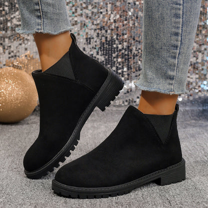 Elizabeth Ainsley Women's Chunky Heel Martin Boots