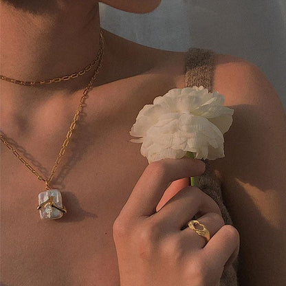 Hugging Arms Pendant Necklace