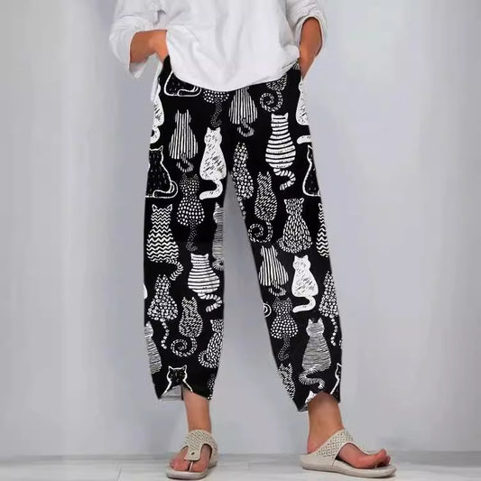 Artful Linen Elizabeth Ainsley 3D Pattern Pants