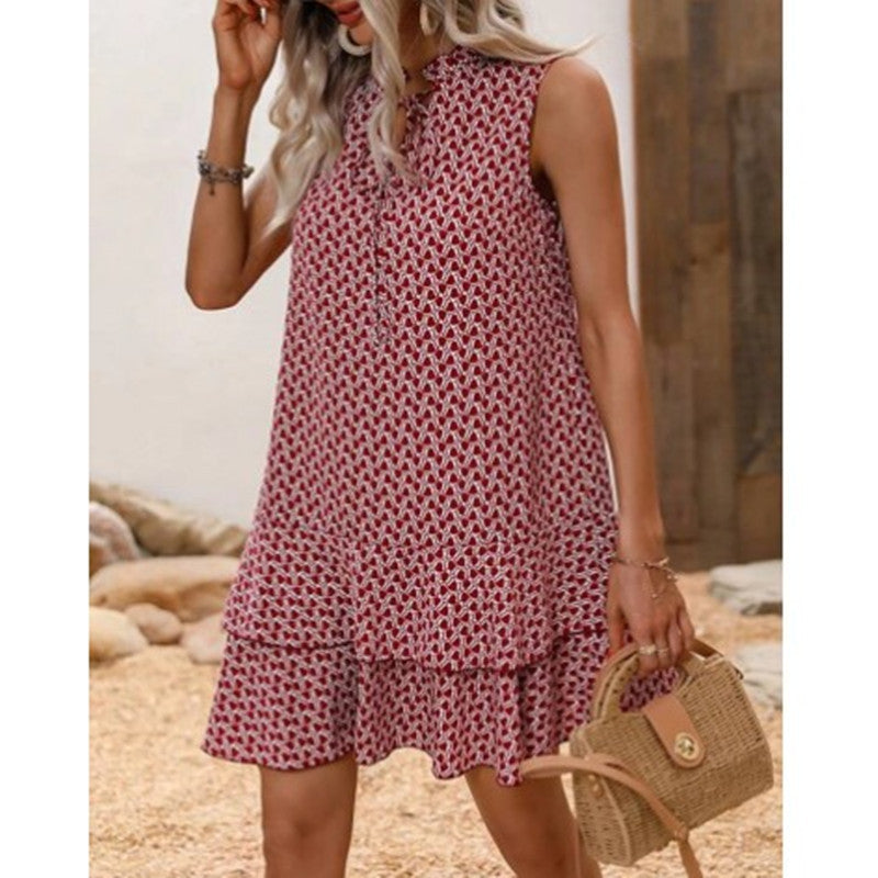 Boho Printed Sleeveless Dress by Elizabeth Ainsley