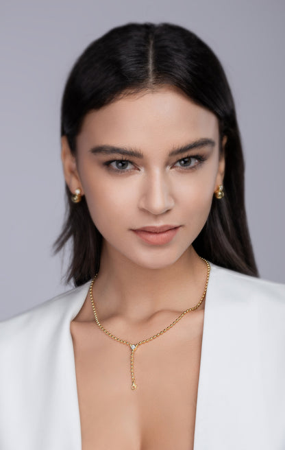 Timeless Beaded Necklace with Brilliant Gemstone Accent