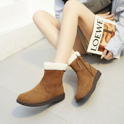 Elizabeth Ainsley Women’s Retro Cotton-Padded Flat Boots
