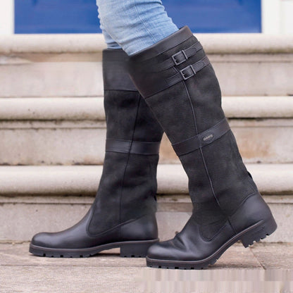 Elizabeth Ainsley Knee-High Boots - Square Heel Support