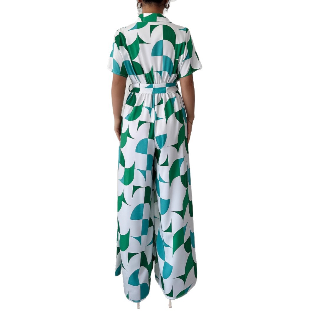 Chic Green Elizabeth Ainsley Wide Leg Jumpsuit