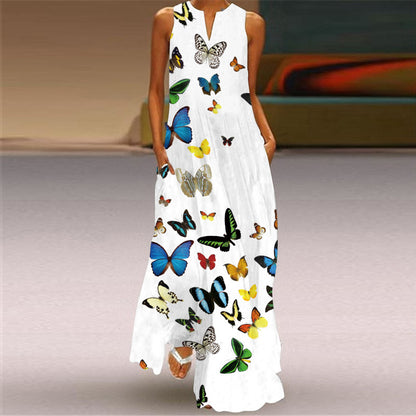 Vibrant Print Long Dress Elizabeth Ainsley