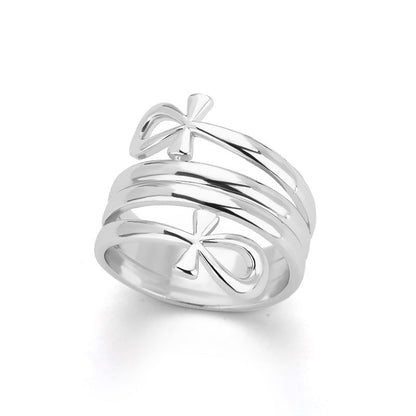 Regal Pharaoh Wrap Ring in Gold or Silver Finish