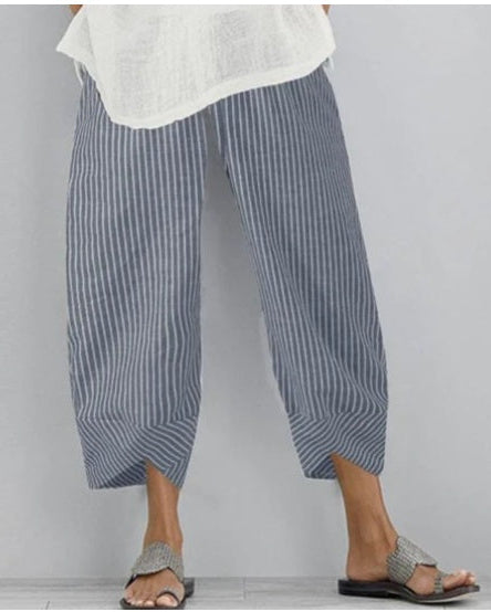 Boho Print Elastic Waist Pants by Elizabeth Ainsley