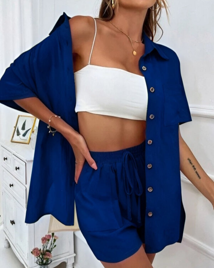 Chic Elizabeth Ainsley Shirt & Shorts Set