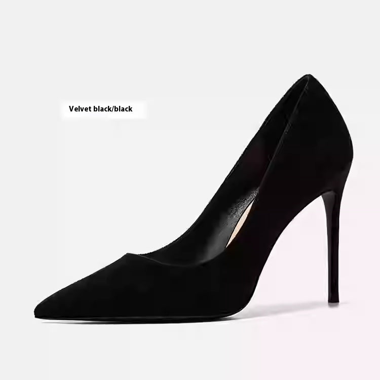 Elegant Elizabeth Ainsley Leather Stiletto Heels