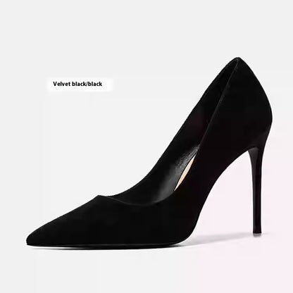 Elegant Elizabeth Ainsley Leather Stiletto Heels