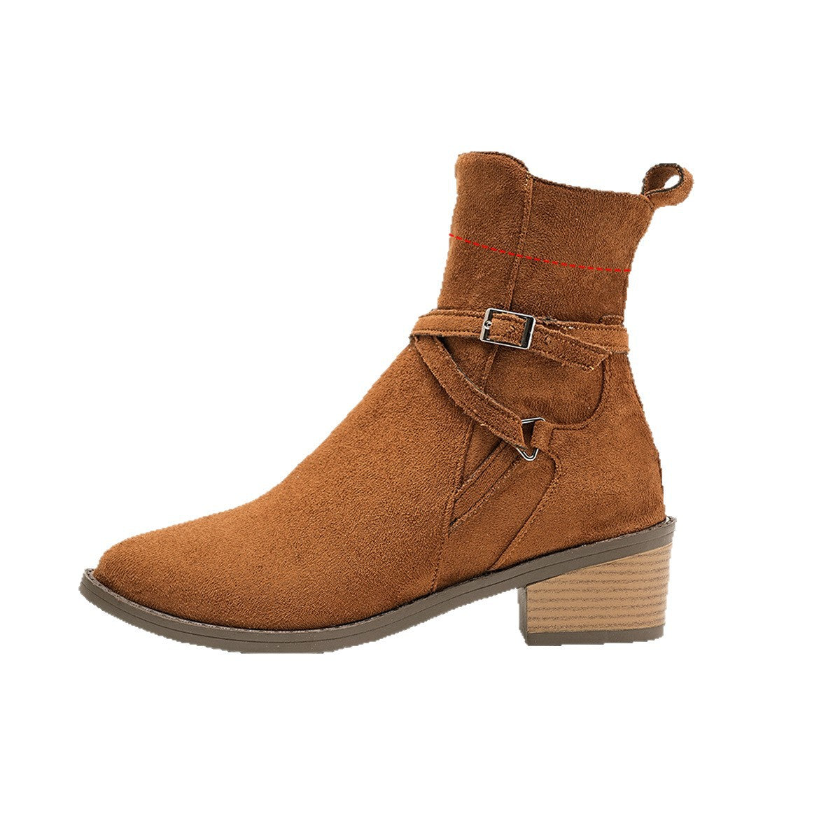 Elizabeth Ainsley Ankle Boots - Cross-Strap Mid-Heel Comfort