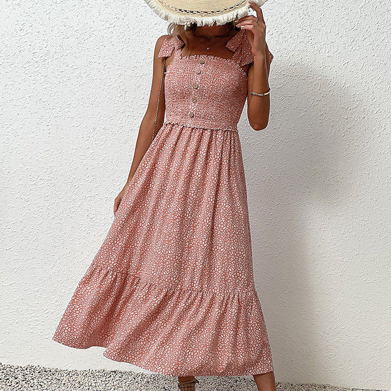 Floral Midi Backless Dress by Elizabeth Ainsley