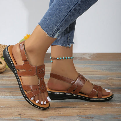 Chic Platform Velcro Sandals by Elizabeth Ainsley
