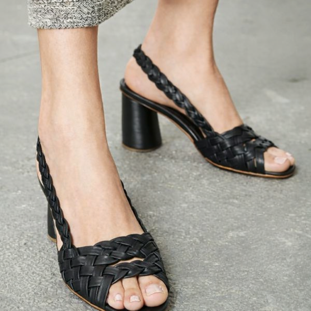Chic Woven Heeled Sandals by Elizabeth Ainsley