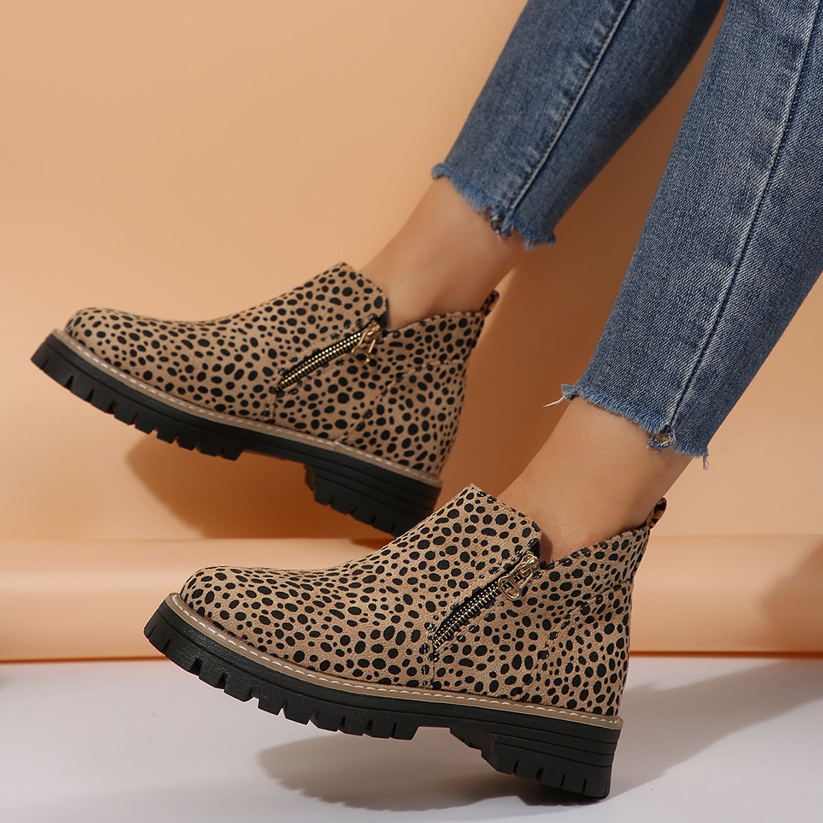 Elizabeth Ainsley Suede Ankle Boots - Side Zipper Comfort