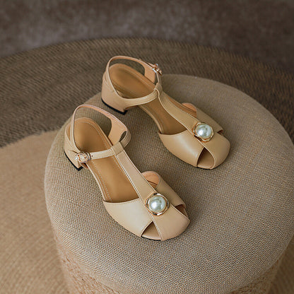 Chic T-Strap Elizabeth Ainsley Summer Sandals