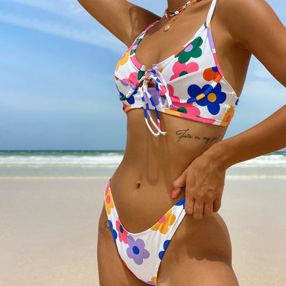 Floral Backless Bikini by Elizabeth Ainsley