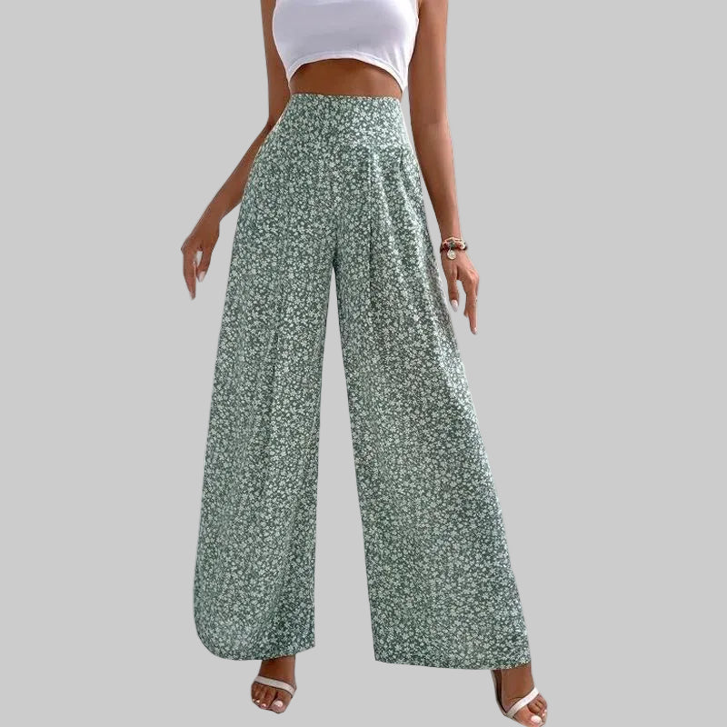 Floral Wide Leg Elizabeth Ainsley Casual Pants