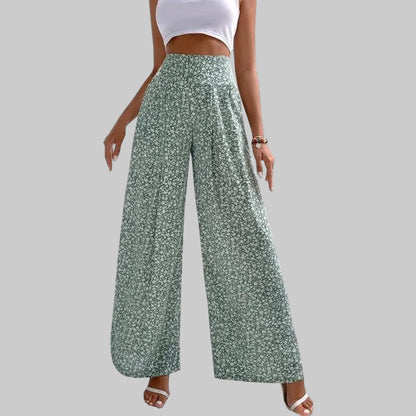 Floral Wide Leg Elizabeth Ainsley Casual Pants