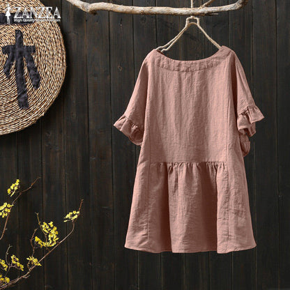 Ruffled Cotton Plus Top Elizabeth Ainsley Pinterest-Inspired