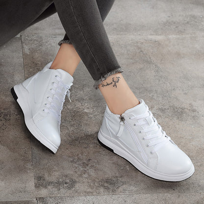 Sleek Leather Sneakers Elizabeth Ainsley Board Shoes