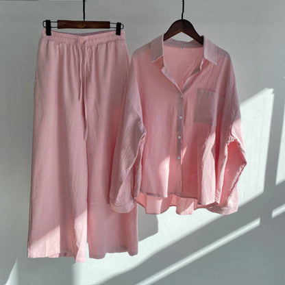 Relaxed Cotton Linen Set by Elizabeth Ainsley