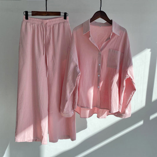 Relaxed Cotton Linen Set by Elizabeth Ainsley